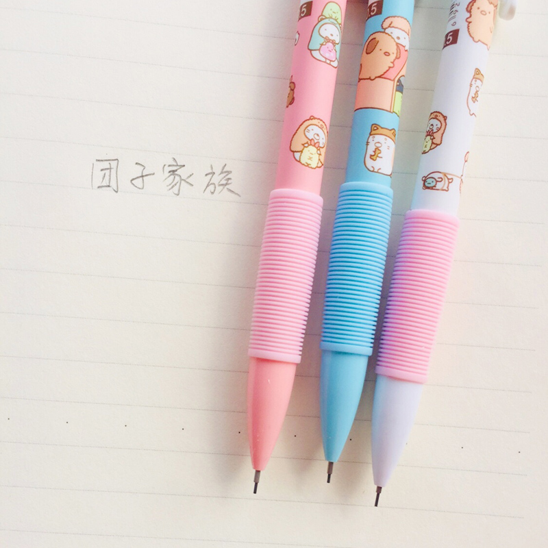 3X Cute Sushi Family Press Automatic Mechanical Pencil With Eraser School Office Supply Student Stationery