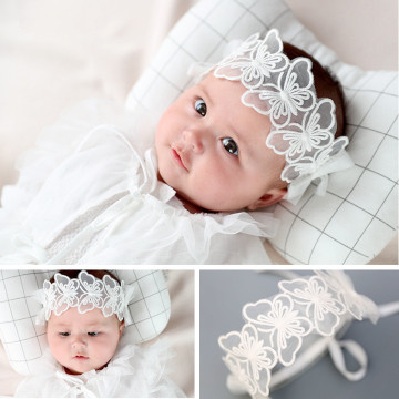 Handmade Lace Butterfly Headbands Hair Band For Newborn Baby Children Girls Hair Accessories Headwraps