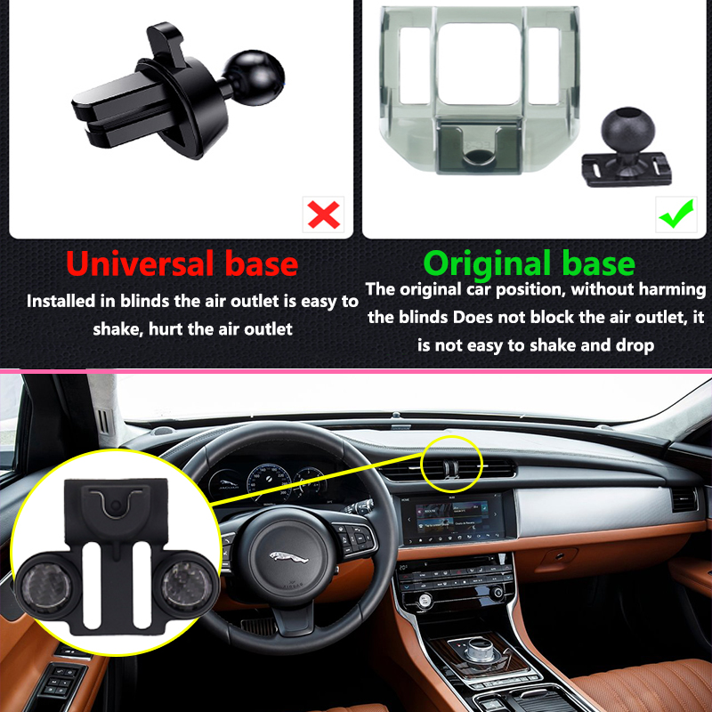 Car Mobile Phone Holder for Jaguar XF X260 260 2016 2017 2018 2019 2020 Telephone Stand Bracket Air Vent Accessories for iphone