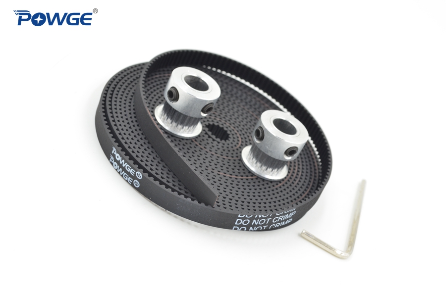 POWGE 2pcs 20 teeth GT2 Timing Pulley Bore 5mm 6mm 6.35mm 8mm + 3Meters GT2 Open timing Belt width 6mm 2GT pulley 20Teeth 20T