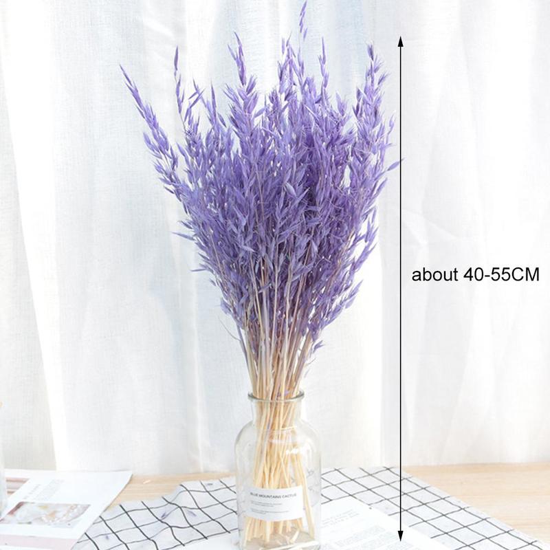 50Pcs 45CM Oat Natural Dried Flowers Artificial Flower For Wedding Party Decoration DIY Craft Scrapbook Home Decor Accessories