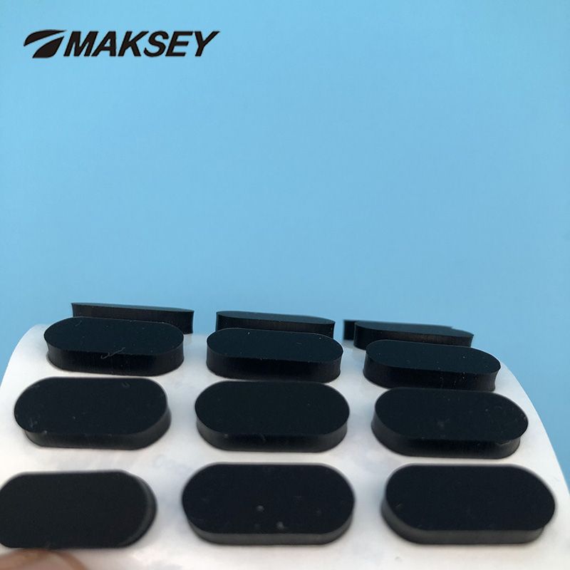 MAKSEY High Temp Rubber Sheet Silicone Pad Shockproof Anti Slip Collision Protection Feet 3M Sticky Width 8MM Hardware Gasket