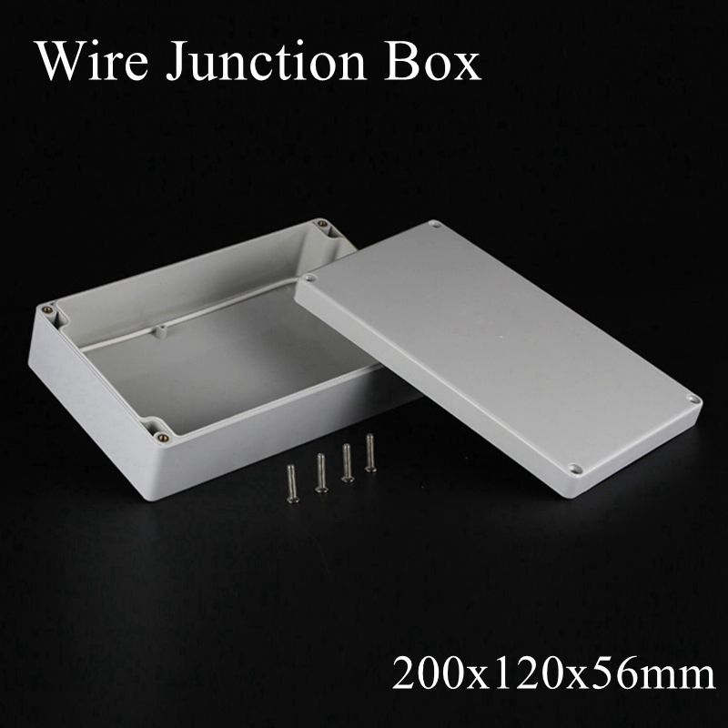 200x120x56mm ABS IP65 Waterproof Plastic Wire Junction Box Distribution Enclosure Project Case Electronic Terminal Instrument