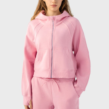 Winter Women Zipper Hooded Sports Jacket