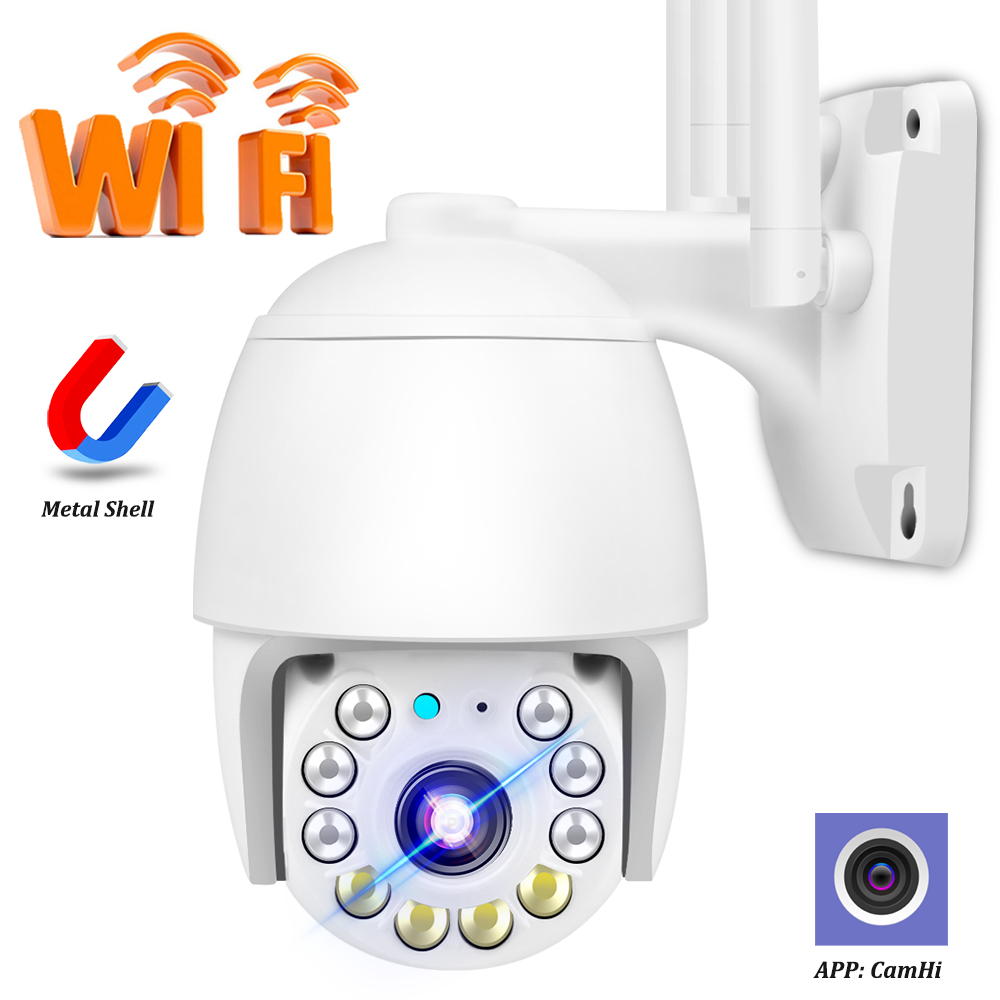 IP Camera 1080P Wifi Outdoor PTZ Security Camera 4X Digital Zoom AI Human Detect H.265 ONVIF Audio CCTV Cameras P2P CamHi APP