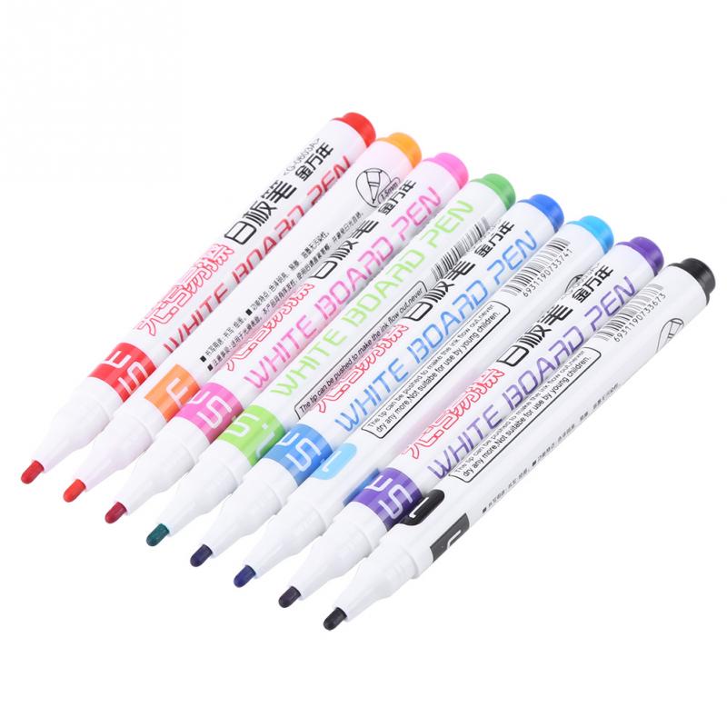 8Pcs White Board Markers Colored Non-toxic Erasable Magnetic Whiteboard Pen Marker Pen for Kids Graffiti Painting drawing pen