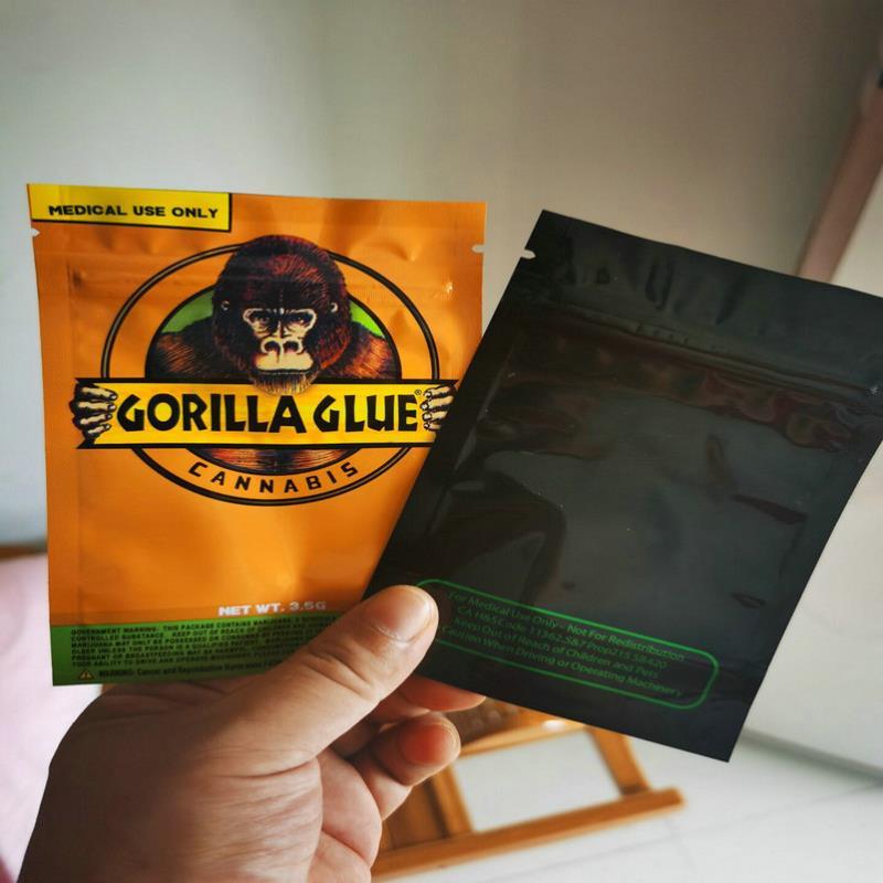 8.5*13cm Gorilla Glue Bag 3.5g Smell Proof Bags Vape Packaging For Dry Herb Gorilla Glue Mylar Zipper Bag Dhl Free rLZaM