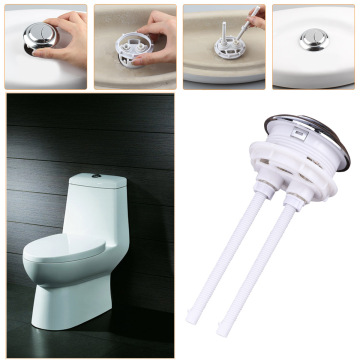 48mm Dual Flush Toilet Tank Button Toilet Water Tank Push Buttons With Rods Toilet Accessory Toilet Push Button (Silver)