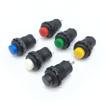 6pcs DS228 12mm Lock Latching OFF- ON Push Button Switch maintained fixed pushbutton switches Momentary DS-427/428