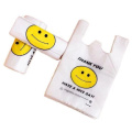 500pcs/lot Custom Logo Printed Disposable Cartoon Plastic Packaging Bag for Take-out Food Supermarket Takeaway Bag Promotion Ads