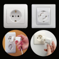 10Pcs Children Electrical Outlets Baby Safety Rotate Cover 2 Hole Round European Standard Child Socket Plastic Security Locks