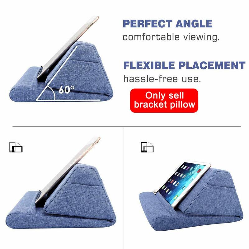 Tablet PC Stand Pillow Holder Computer Cushion Linen Cotton Lightweight Comfortable Foldable For iPad MacBook Galaxy