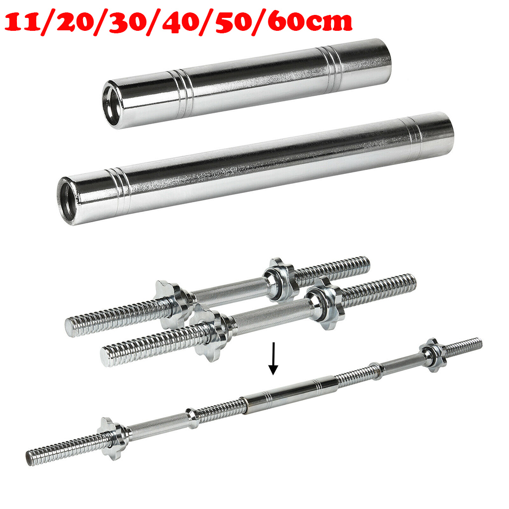 Steel Dumbbell Connecting Bar Connector Extender Joint Rod Attachment with Wrench for Strength Training Replacement