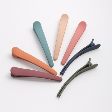 Acrylic Frosted Hair Clips for Women Hairdressing Salon Tool Plastic Barrette Hairclip Candy Color Braiding Hair Pin Accessories
