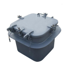 Small steel hatch cover with double-sided opening