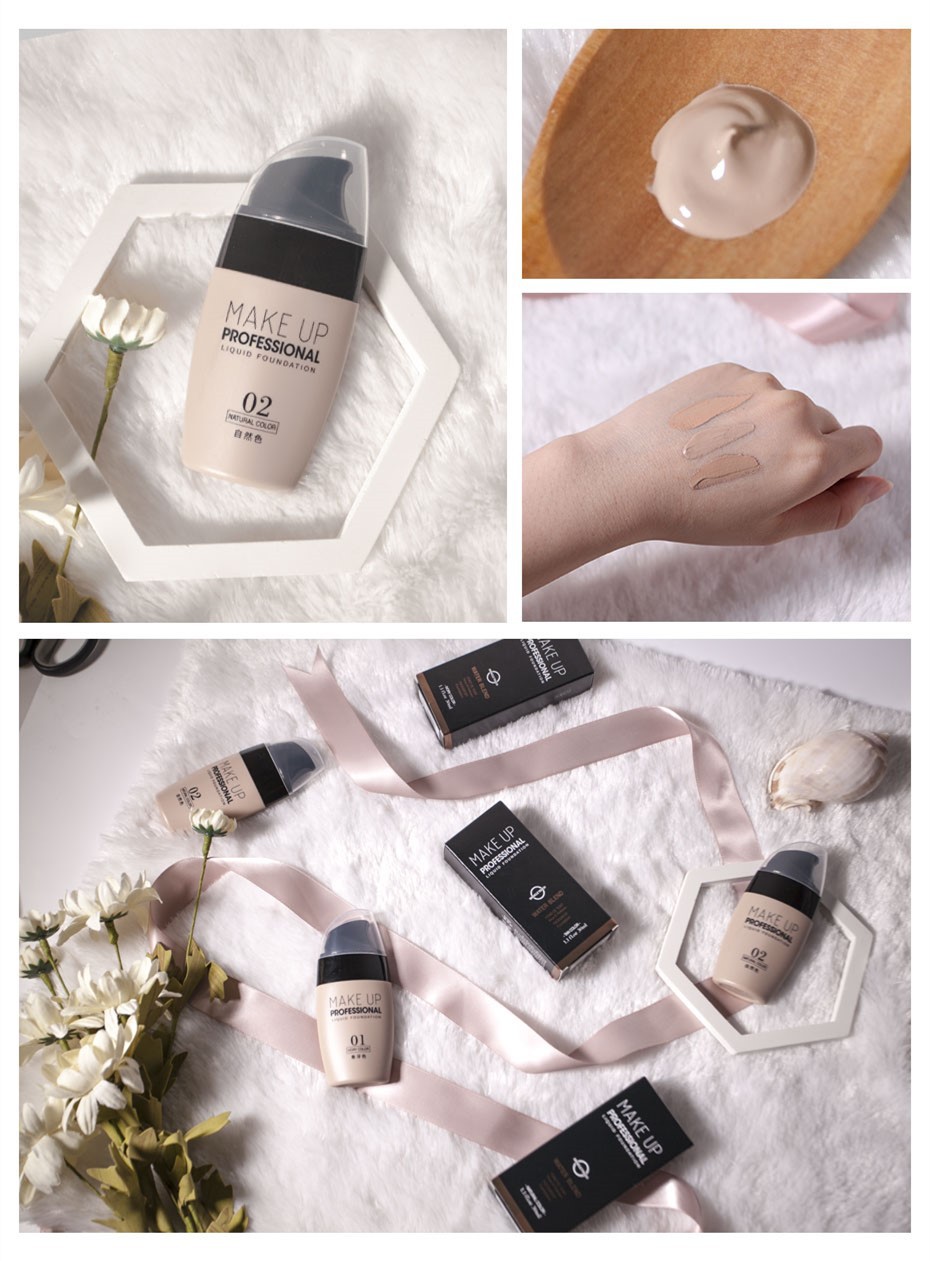 Waterproof Make Up Liquid Foundation Nourishing Oil Control Brighten Moisturizing Whitening Lasting Foundations Makeup Cosmetics