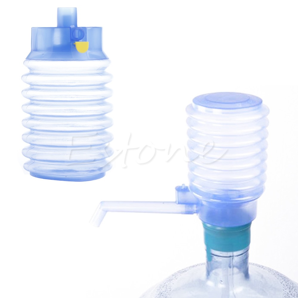 1pc Hand Plastic Press Pump Dispenser Bottled Drinking Water Home Facty Office