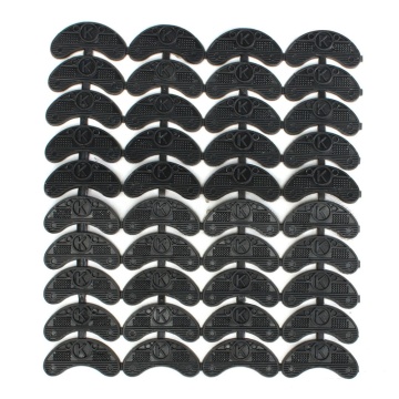 AUAU-40PCS 20-Pair Rubber Heel Savers Toe Plates Taps DIY Shoe Repair Pads Size:56*24*3.1MM