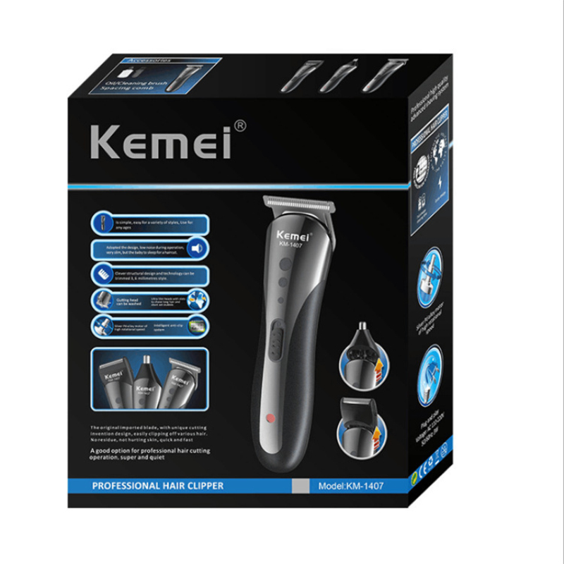 KEMEI All In1 Electric Hair Clipper Rechargeable Waterproof Hair Trimmer Men's Beard Shaver Wireless Men's Hair Cutting Machine
