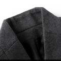 Men Winter Long Sleeve Stand Collar Buttons Pockets Warm Woolen Trench Coat Men's Slim Fit-Slim Fit Trench Coat Pilot Coat NEW