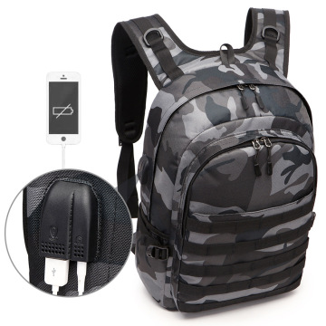 PUBG Backpack Men SchoolBag Mochila Pubg Battlefield Infantry Pack Camouflage Travel Canvas USB Charging Jack Back Knapsack Male