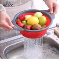 VOZRO 2PC Size Fruit Vegetable Cleaning Basket Water Fold Gadgets Kichen Accessories Cuisine Cucina Avocado Kitchen Accessori