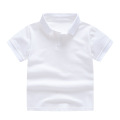 Children Summer Cotton Short Sleeved Shirt Toddler Baby Boys Girls Fashion Solid Color Polo Shirt Casual Tops For Kids 2-7 Years