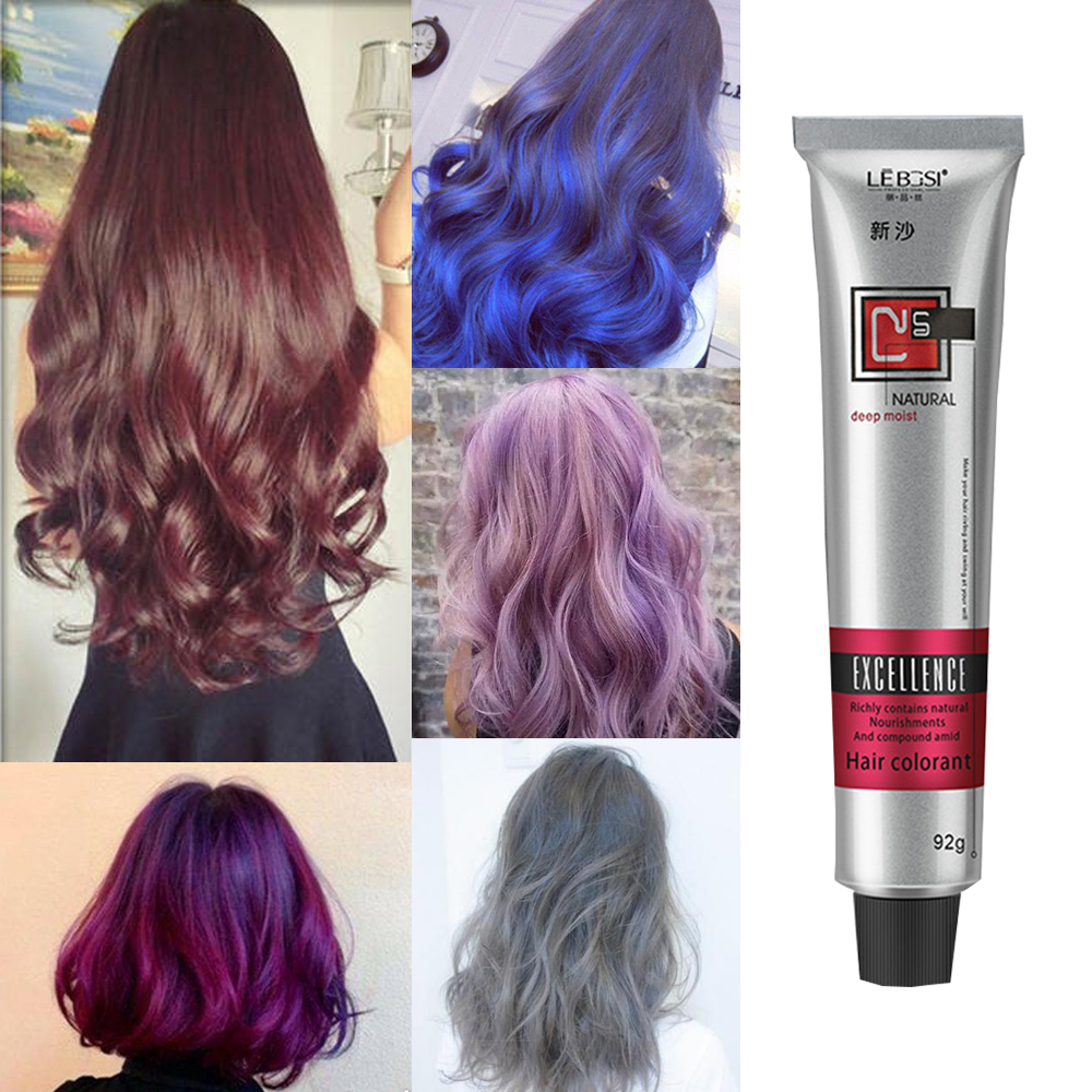 1pc 92ml Professional Use Colour Cream grey purple red Hair Color Dye Cream Semi Permanent Paint for hair Styling Tools