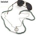 2 Layer Coin Pendant Sunglasses Lanyard Strap Necklace Wooden & Stone Beaded Eyeglass Glasses Chain Cord For Reading Glasses