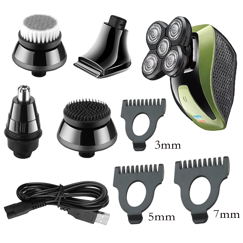 5in1 Washable professional shaving machine men electric USB shaver beard trimmer rechargeable electric razor grooming set