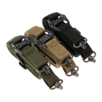 MS4 Tactical Gun Sling Belt Rope QD Rotary Plug 2 Single Point Nylon Safety Lanyard Military Mission Gear Hunting Accessories