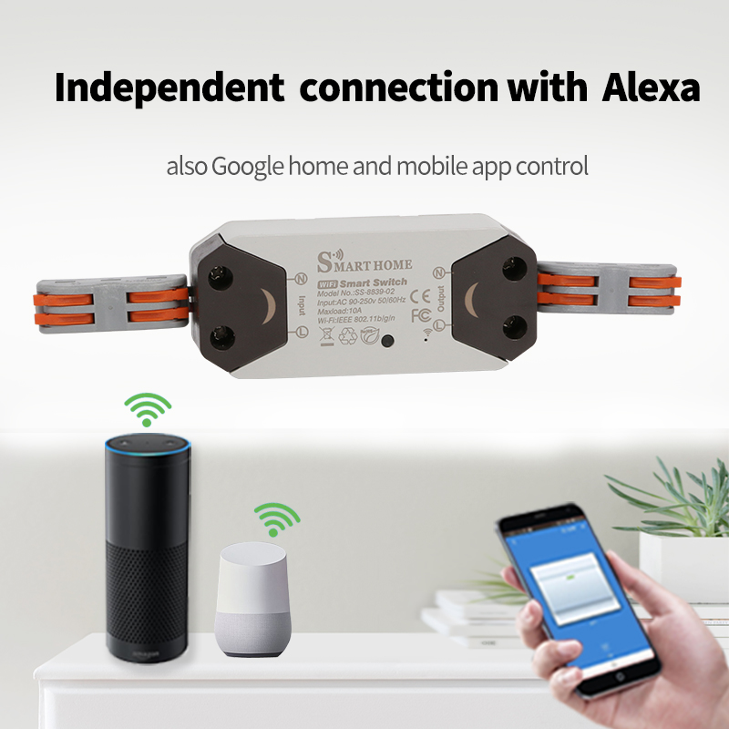 Zemismart Tuya WiFi Smart Switch Alexa Google Home Assistant Smart Home APP Remote Control Automation Module DIY Timer
