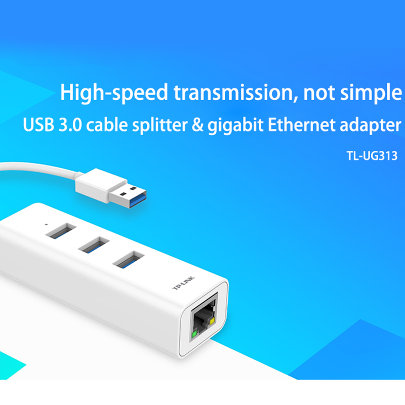 TP-LINK TL-UG313 External USB 3.0 Wired Ethernet Network Card Adapter USB 10/100/1000M Ethernet RJ45 Lan for Windows/MAC/Linux