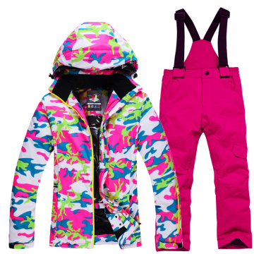 Children's Snow Suit Snowboarding Sets Waterproof Winter Outdoor Sports Wear Ski Jackets + Strap Pants Boy's and girl's Costumes