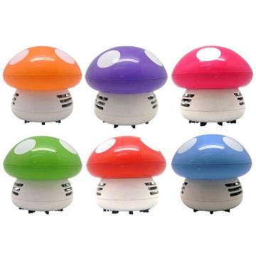 L008 3W 3V Small Mini Cartoon Cute Keyboard Desktop Dust Removal Mushroom Shape Desktop Vacuum Cleaner