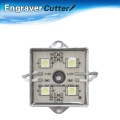 100pcs, White SMD 5050 Waterproof LED Module (4 LEDs, Metal Shell, 0.96W, L35 x W35mm) for Illuminate Signs