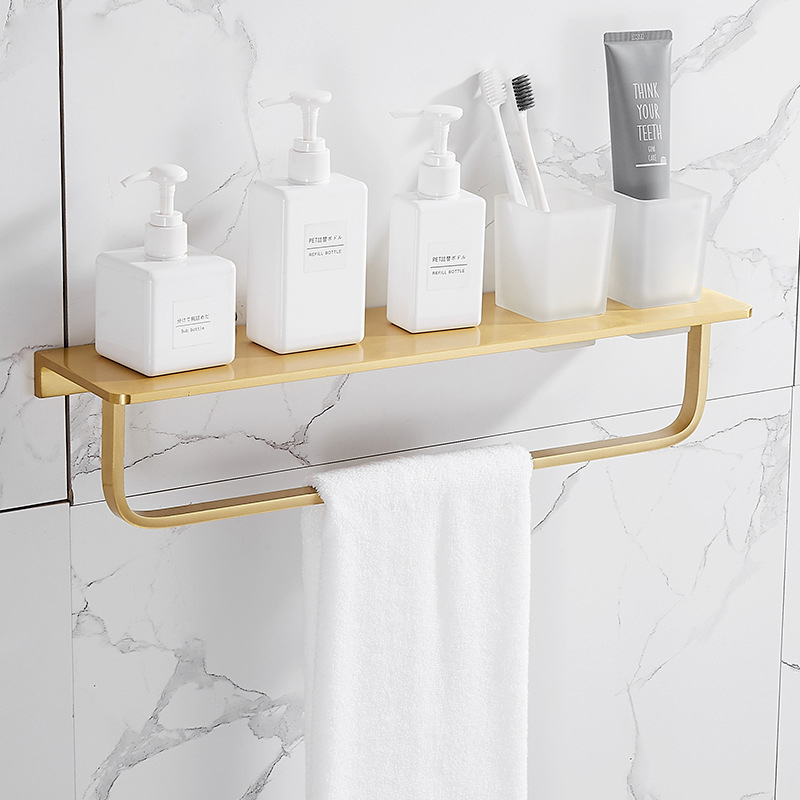 Bathroom Accessories Set Brushed Gold Bathroom Shelf,Towel Rack,Towel Hanger Paper holder,Toilet Brush Holder Bath Hardware Sets