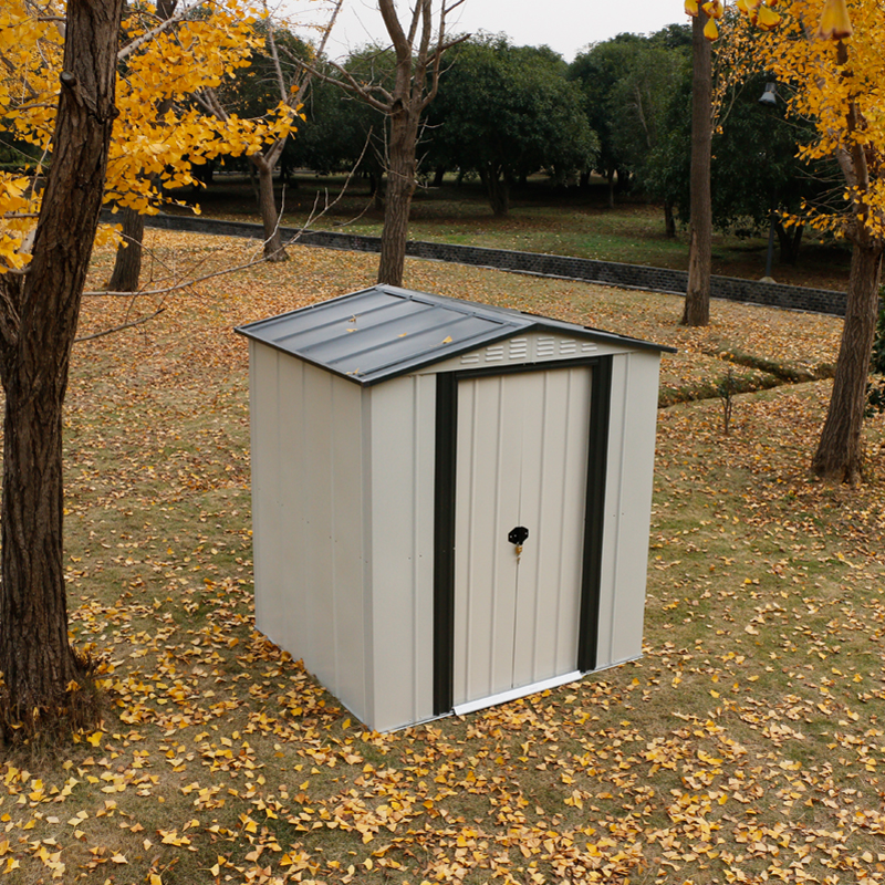 ALWAYSME Garden House Tool House Outdoor Storage Shed 1.7MX0.81MX1.96M B style Metal Material