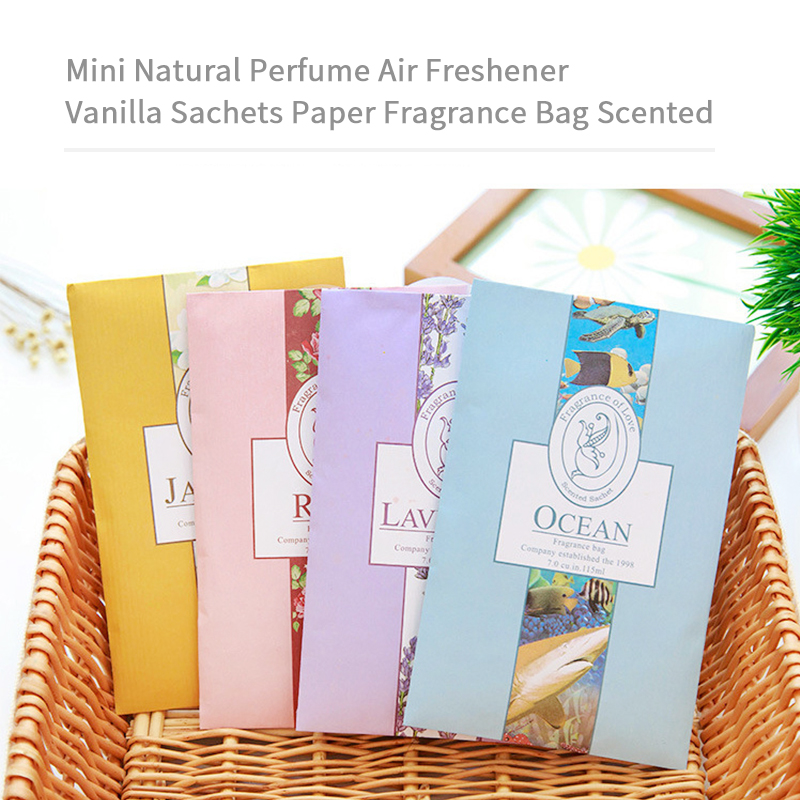 6 Scents Air Freshener Home Lavender Refresher Hanging Fragrant Sachet Wardrobe Aromatherapy Bag Anti-insect and Anti-mold