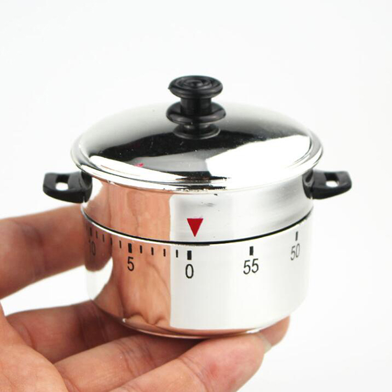 60 Minutes Kitchen Timer Kettle Shape Gadgets Mechanical Timer Countdown Alarm Reminder Cooking Reminders Tools Mechanical Timer