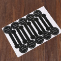 100PCS Adhesive Long Style "HAND MADE" Black Handmade Cake Packaging Sealing Label Kraft Sticker Baking DIY Gift Stickers