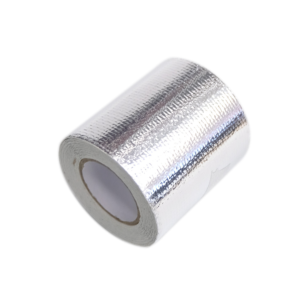SPSLD Heat Foil Sealing Insulation Reflective Tape Adhesive Exhaust Pipe Decorative Shield Wrap Backed Roll Aluminum Auto 5M