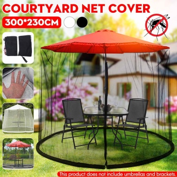 Courtyard Net Cover Sunshade Mosquito Mosquito Outdoor Straight Umbrella Net Gauze Cover Black White Mosquito Net