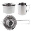 3 Pcs/set Stainless Steel Candles Wax Melting Pot Double Boiler Pitcher for DIY Wedding Candles Soap Making Supplies