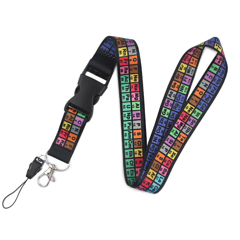 20pcs/lot BH1146 Blinghero Chemistry Lanyard with Buckle Keys Phone Holder Neck Strap With Key ID Card DIY Marble Lanyards