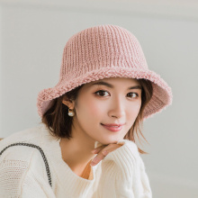 2020 New Winter Knitted Panama Hat Women Fashion Cute Warm Breathable Bucket Hats Female Outdoor Basin Hat Sunscreen Sun Caps