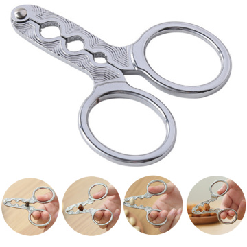 Melon Seed Plier Scissor Nut Cracker Household Tools Metal Nutcracker Multi-Function Walnut Pine Sheller Opener Kitchen Gadgets