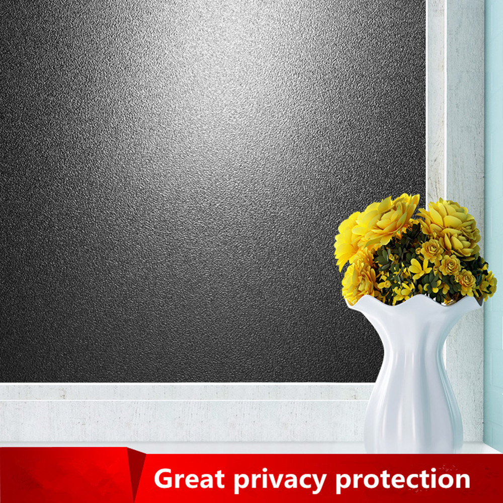 Sunice 1.22x0.5m Black Great Privacy protection window tint film frosted static cling home office building glass sticker