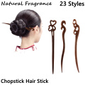 1PC Retro Style Sandalwood Handmade Black Wood Carved Tapered Hair Stick Chopstick Hairpin Women Styling Hair Accessories Tools