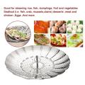 Folding Dish Steam Stainless Steel Food Basket Mesh Vegetable Vapor Cooker Steamer Expandable Kitchen Tool Steamer